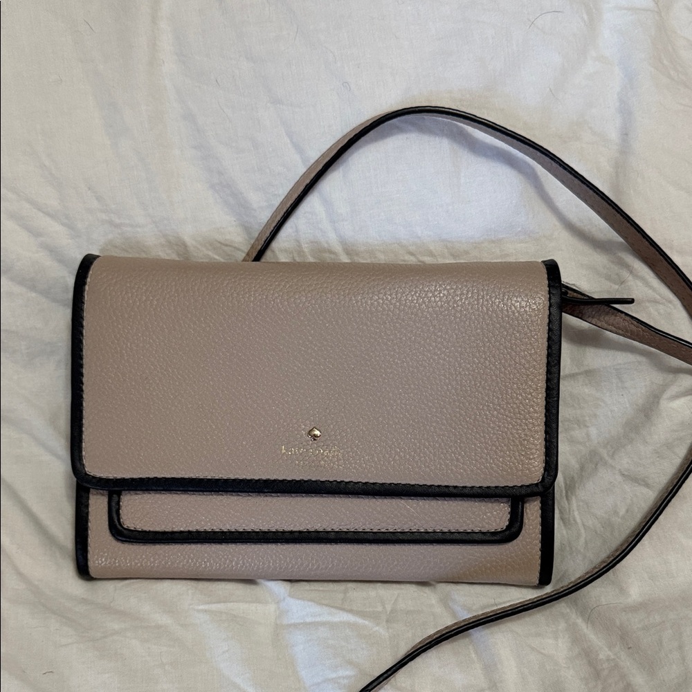 Kate Spade Beige and Black Crossbody Bag